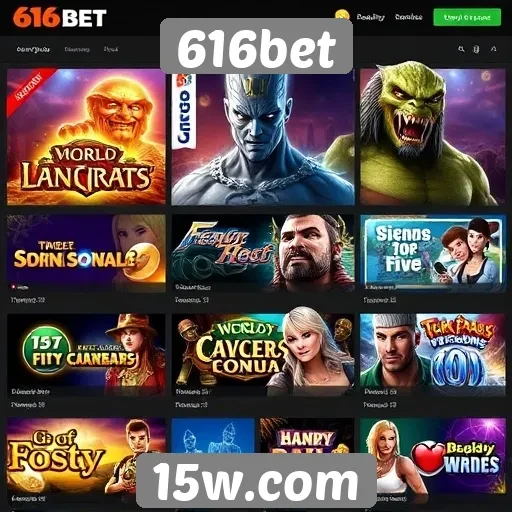 A variedade de jogos disponíveis na 616bet